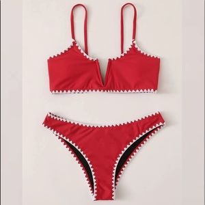 PUSH UP V WIRED STRETCHED BIKINI SET